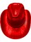 Adult's Red Cowboy Hat With Party Wire EL Light Up Trim Costume Accessory